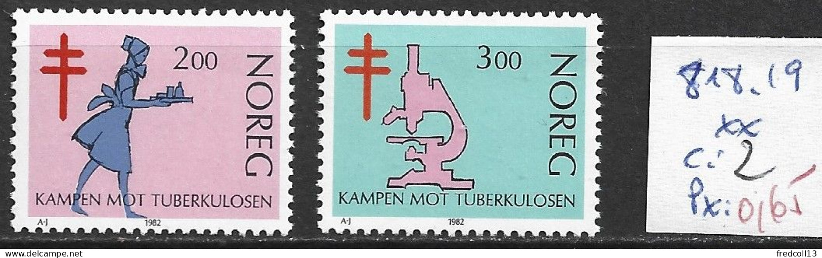 NORVEGE 818-19 ** Côte 2 € - Unused Stamps