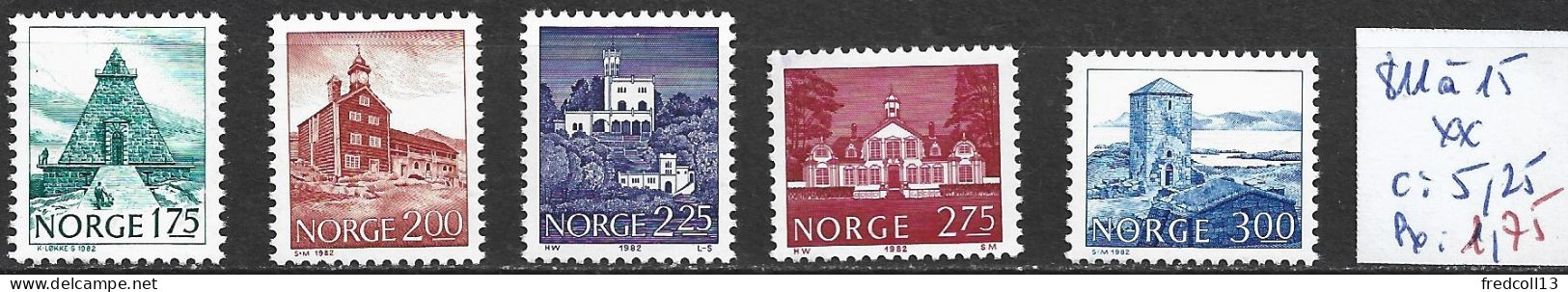 NORVEGE 811 à 15 ** Côte 5.25 € - Unused Stamps