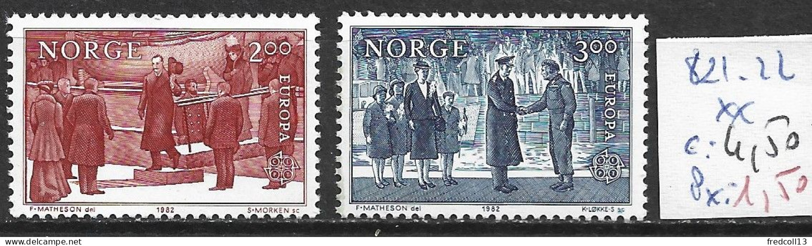 NORVEGE 821-22 ** Côte 4.50 € - Unused Stamps