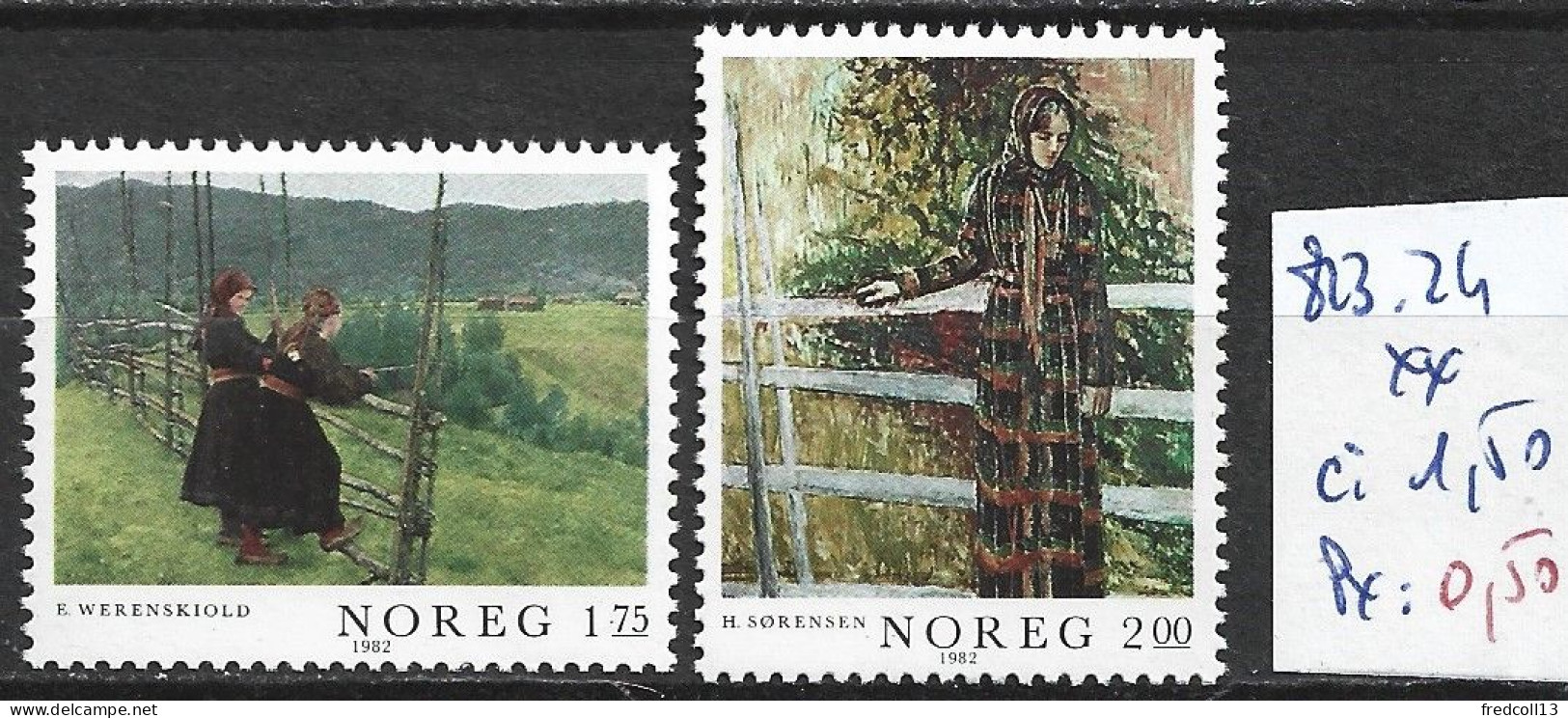 NORVEGE 823-24 ** Côte 1.50 € - Unused Stamps