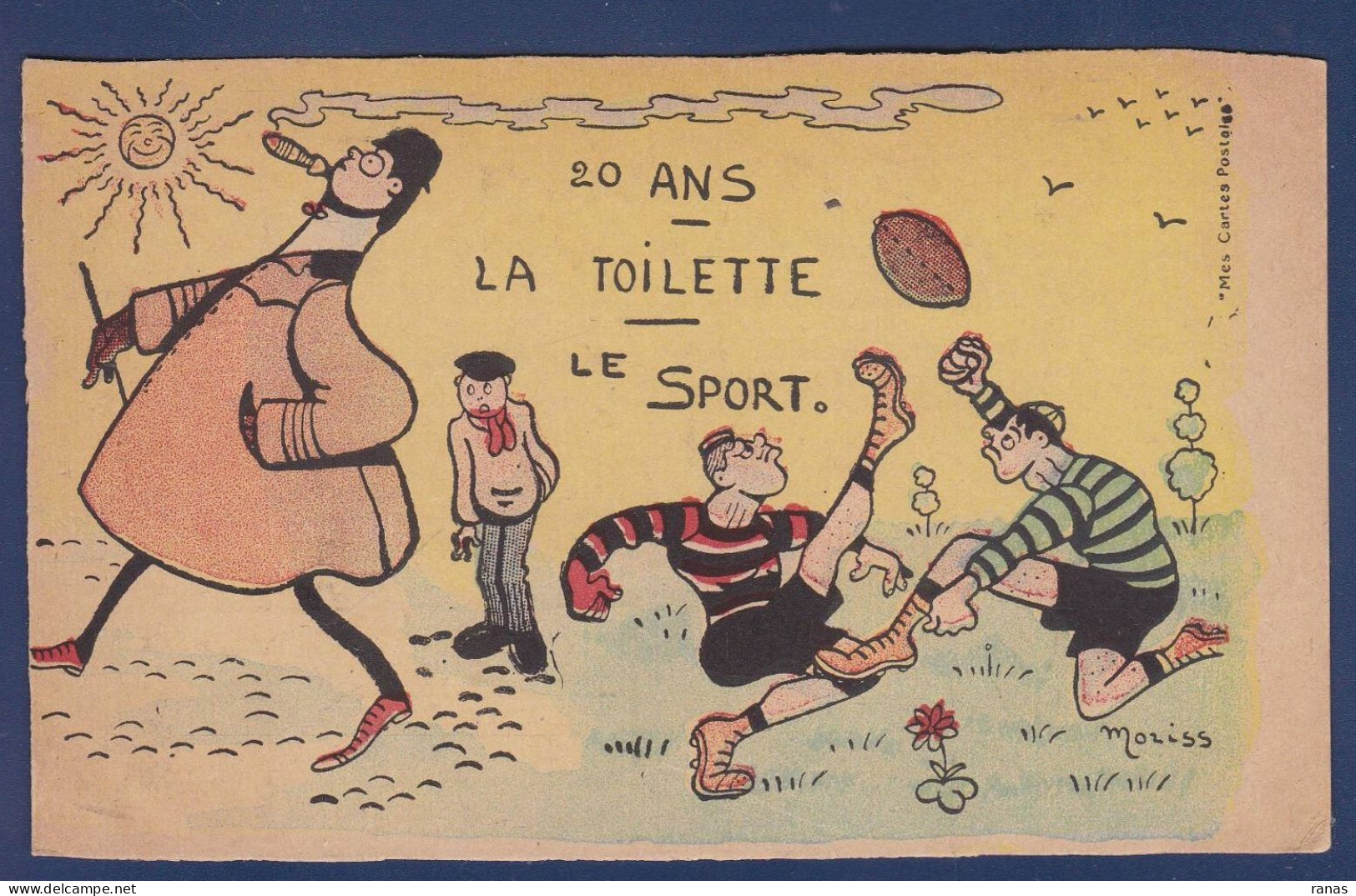 CPA Rugby Illustrateur Non Circulé Par Moriss - Rugby