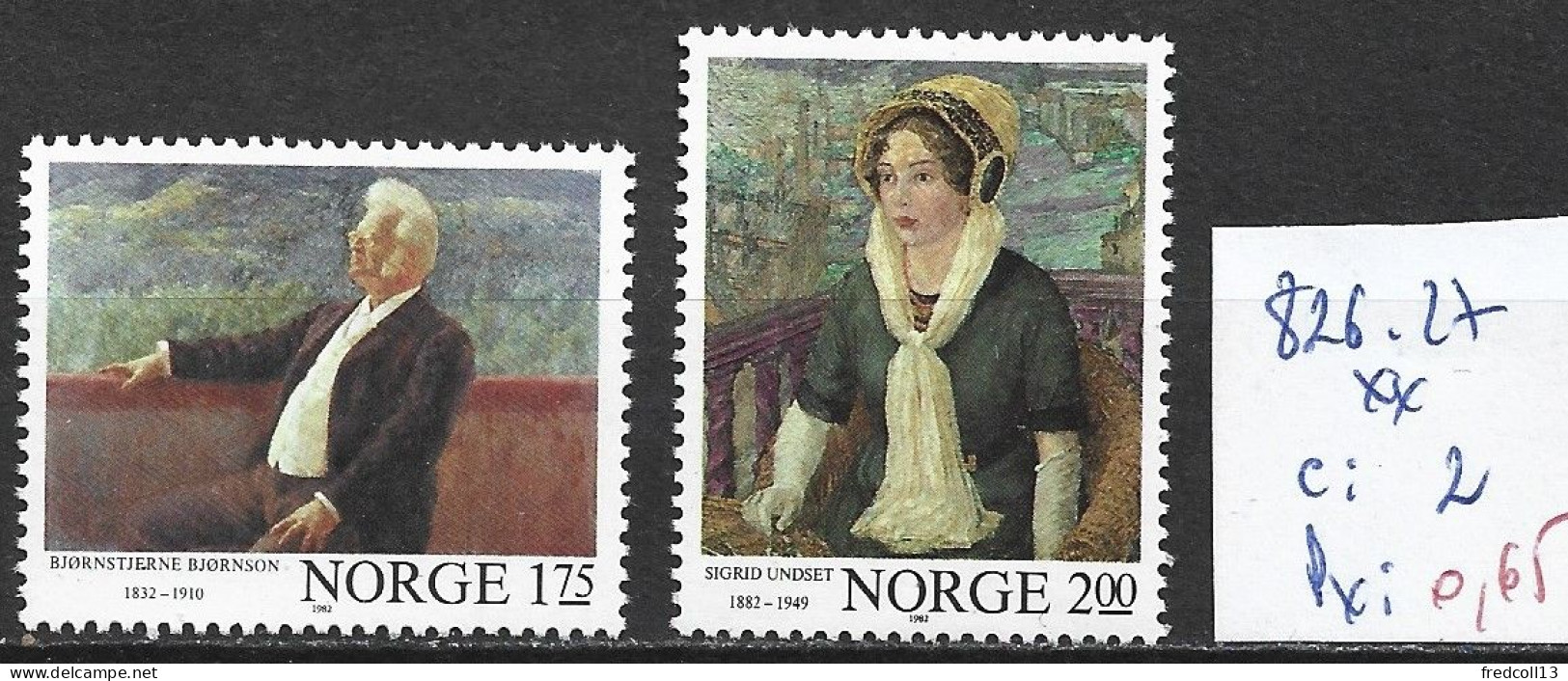 NORVEGE 826-27 ** Côte 2 € - Unused Stamps