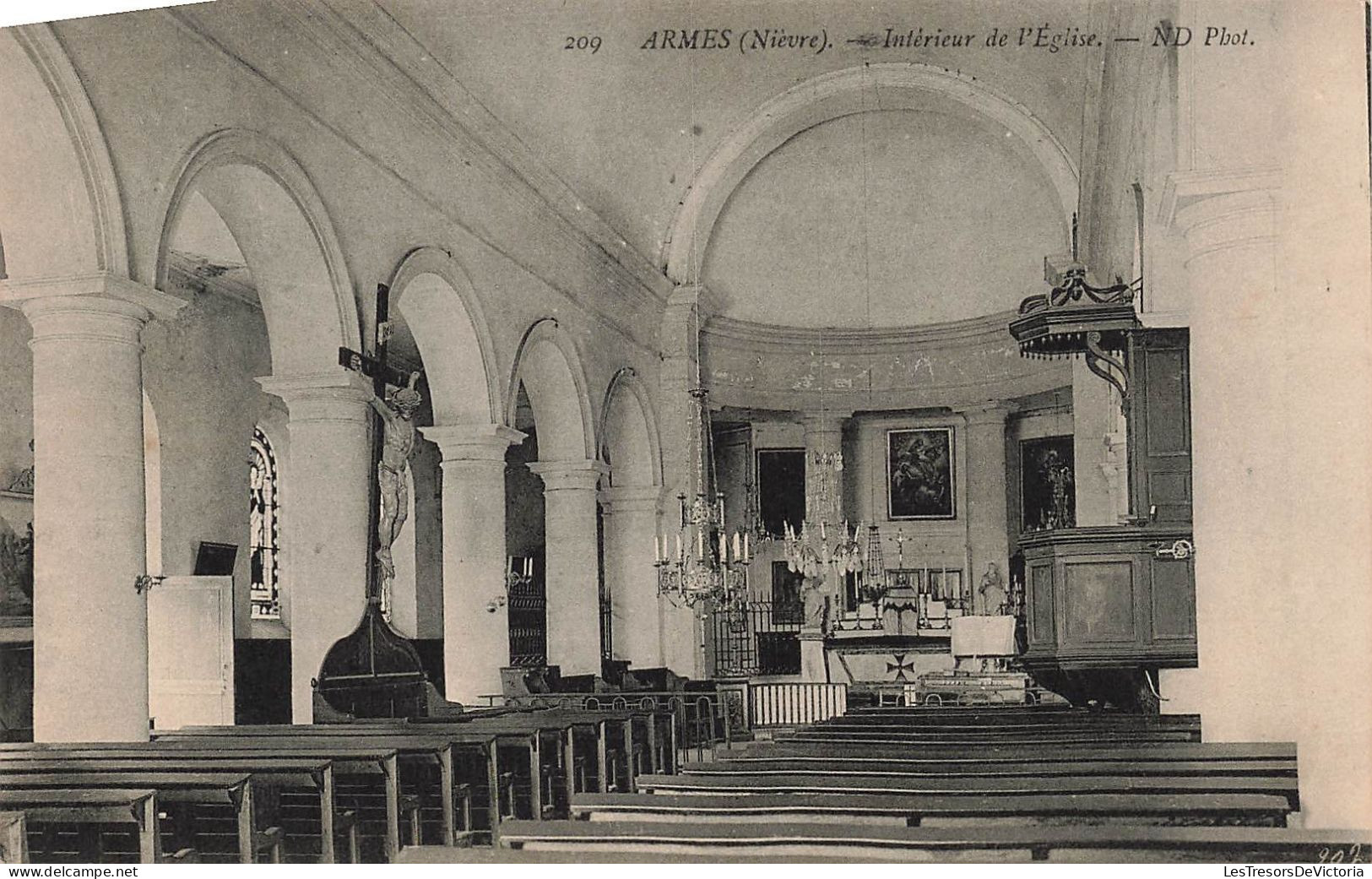 FRANCE - Armes (Nièvre) - Vue Générale De L'intérieur De L'église - N D Phot - Carte Postale Ancienne - Clamecy