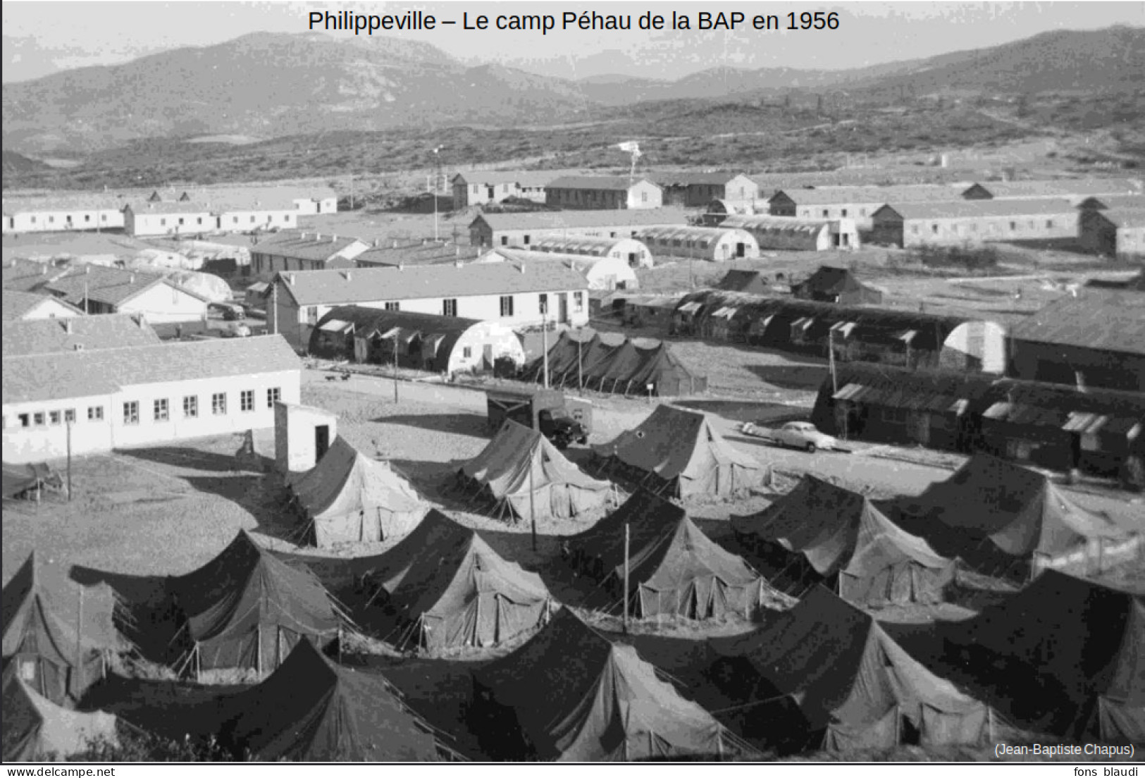 Vers 1950 - Aquarelle Gouachée -  Philippeville (Skikda - Algérie) - La Base Aérienne Projetée - Camp De Péhau - - Aquarelles