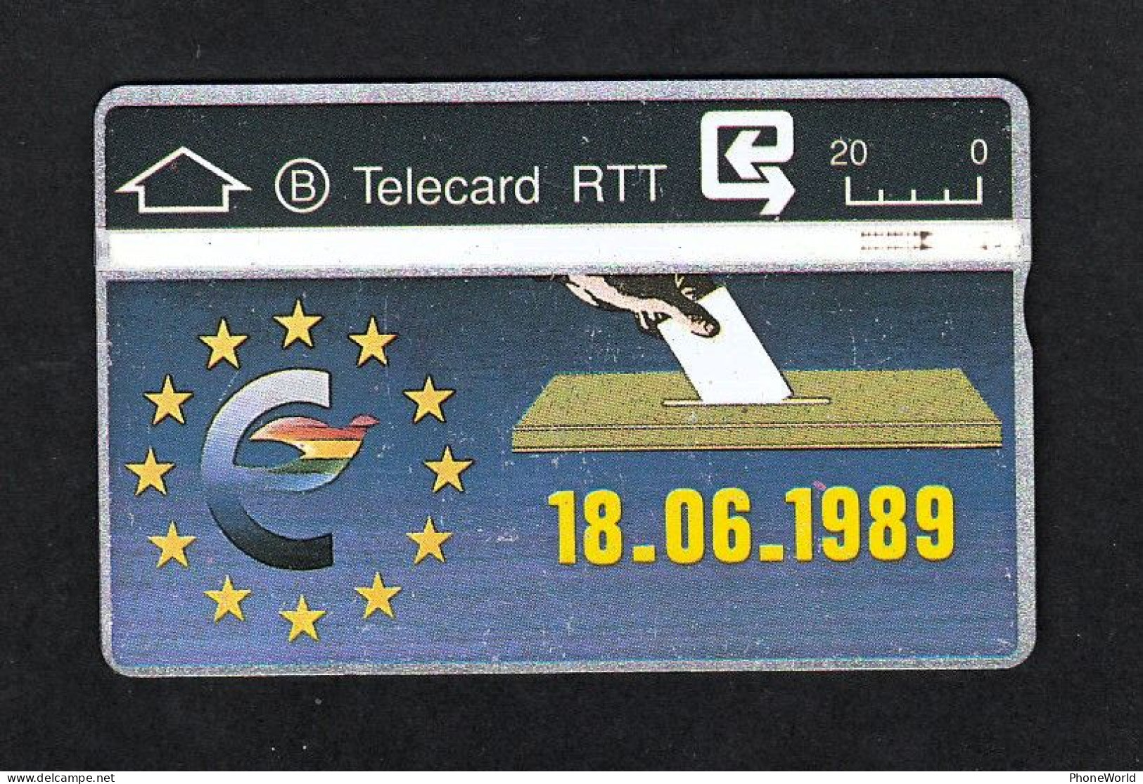 RTT S5 1989, European Elections, L&G 904C (I) Control Number Inverted, RR, Catalog.40euro - Ohne Chip