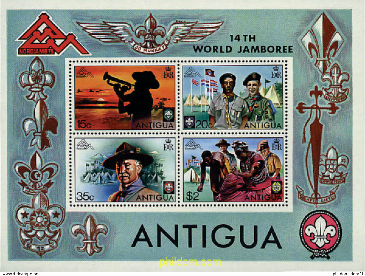 46673 MNH ANTIGUA 1975 14 JAMBOREE MUNDIAL EN NORUEGA - Other & Unclassified