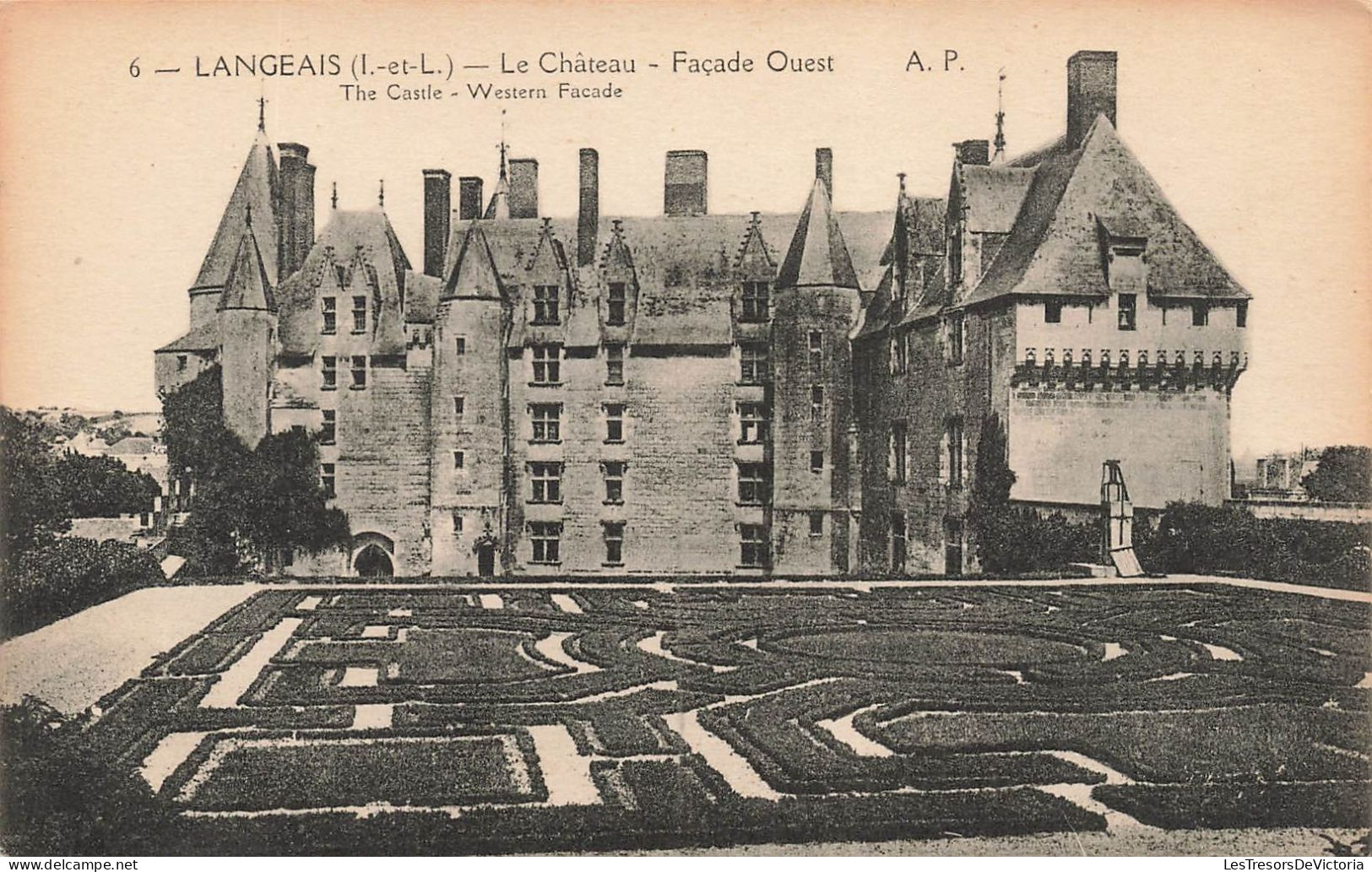 FRANCE - Langeais - Le Château - Façade Ouest - Carte Postale Ancienne - Langeais