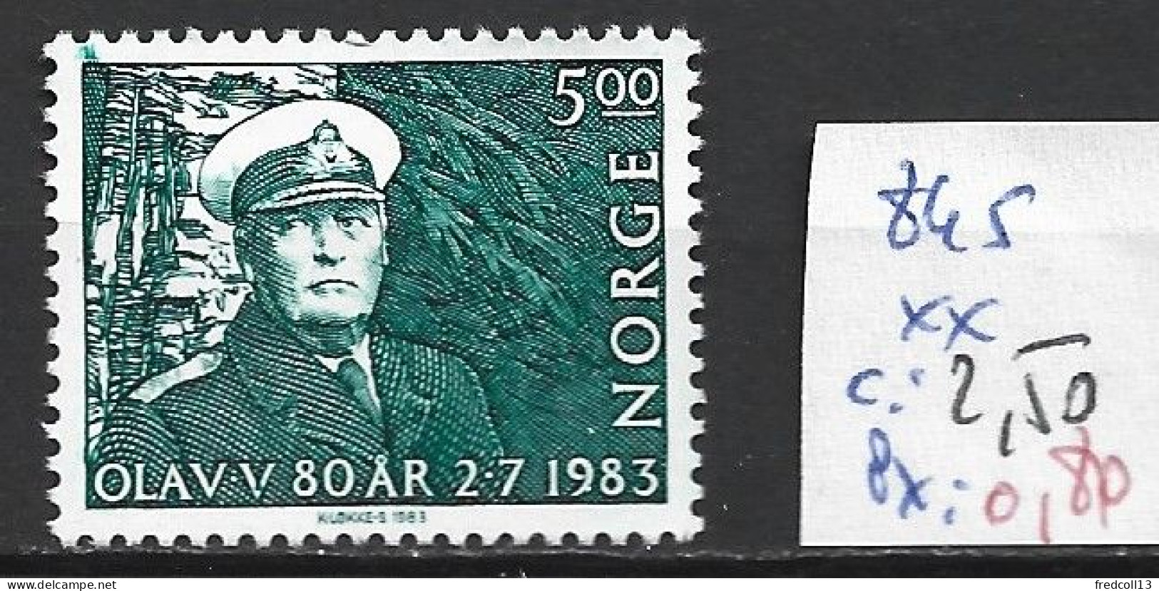 NORVEGE 845 ** Côte 2.50 € - Ongebruikt