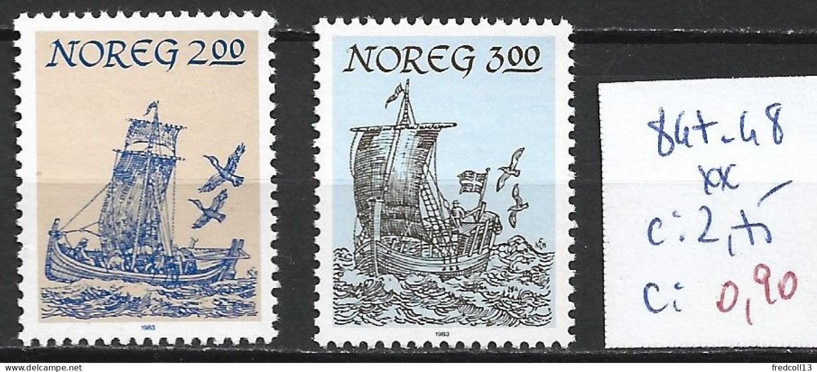 NORVEGE 847-48 ** Côte 2.75 € - Nuevos