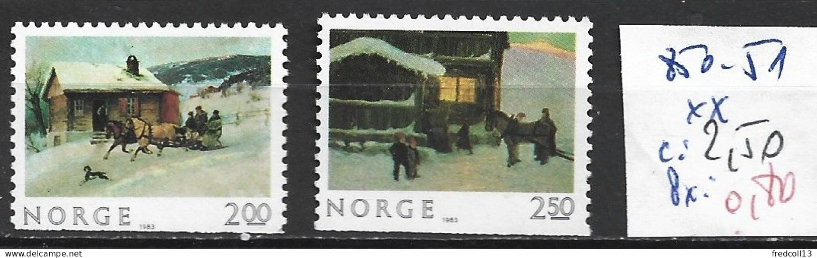 NORVEGE 850-51 ** Côte 2.50 € - Ongebruikt