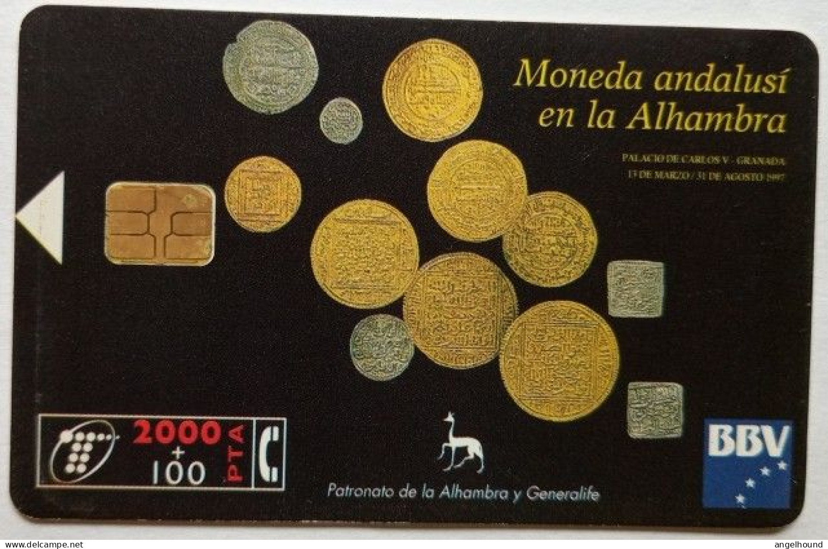 Spain 2000 Pta. Chip Card - Moneda Andalusi En La Alhambra - Emissions Basiques