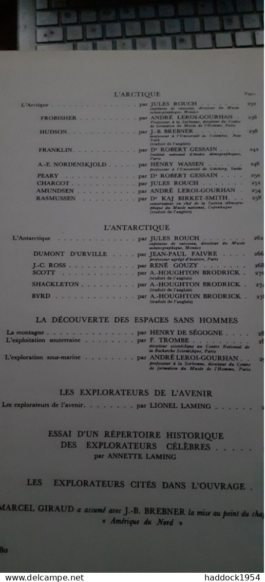 Les explorateurs célèbres André LEROI-GOURHAN éditions mazenod 1965