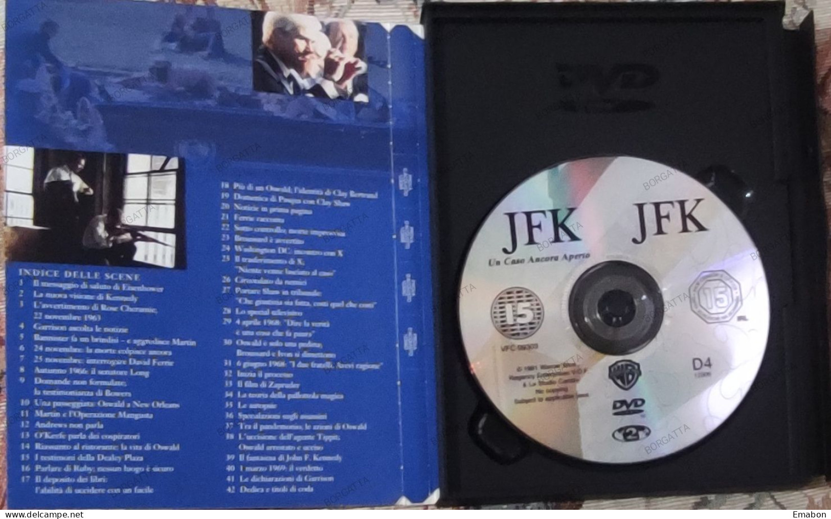 BORGATTA - DRAMMA - Dvd  " JFK UN CASO ANCORA APERTO " KEVIN KOSTNER - PAL 2 - WARNER  1999-  USATO In Buono Stato - Dramma