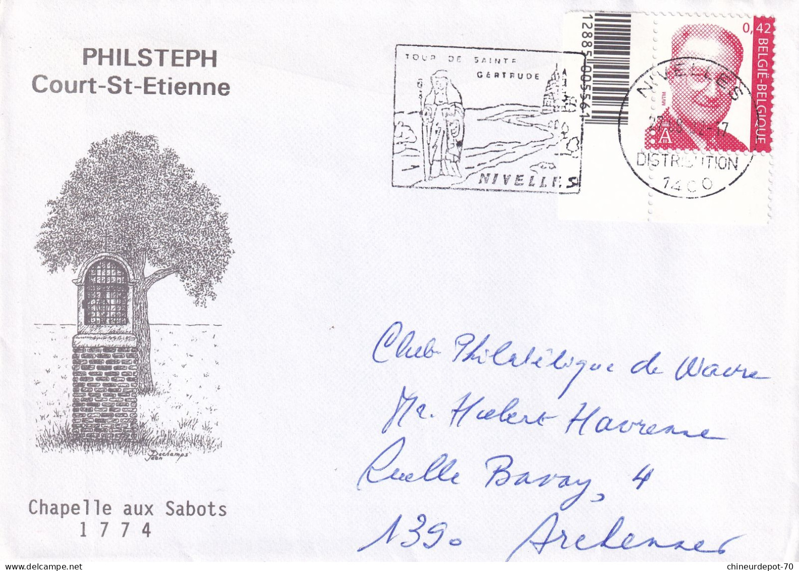 Philsteph Court-St-Étienne - Storia Postale