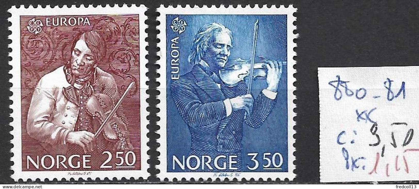 NORVEGE 880-81 ** Côte 3.50 € - Oblitérés