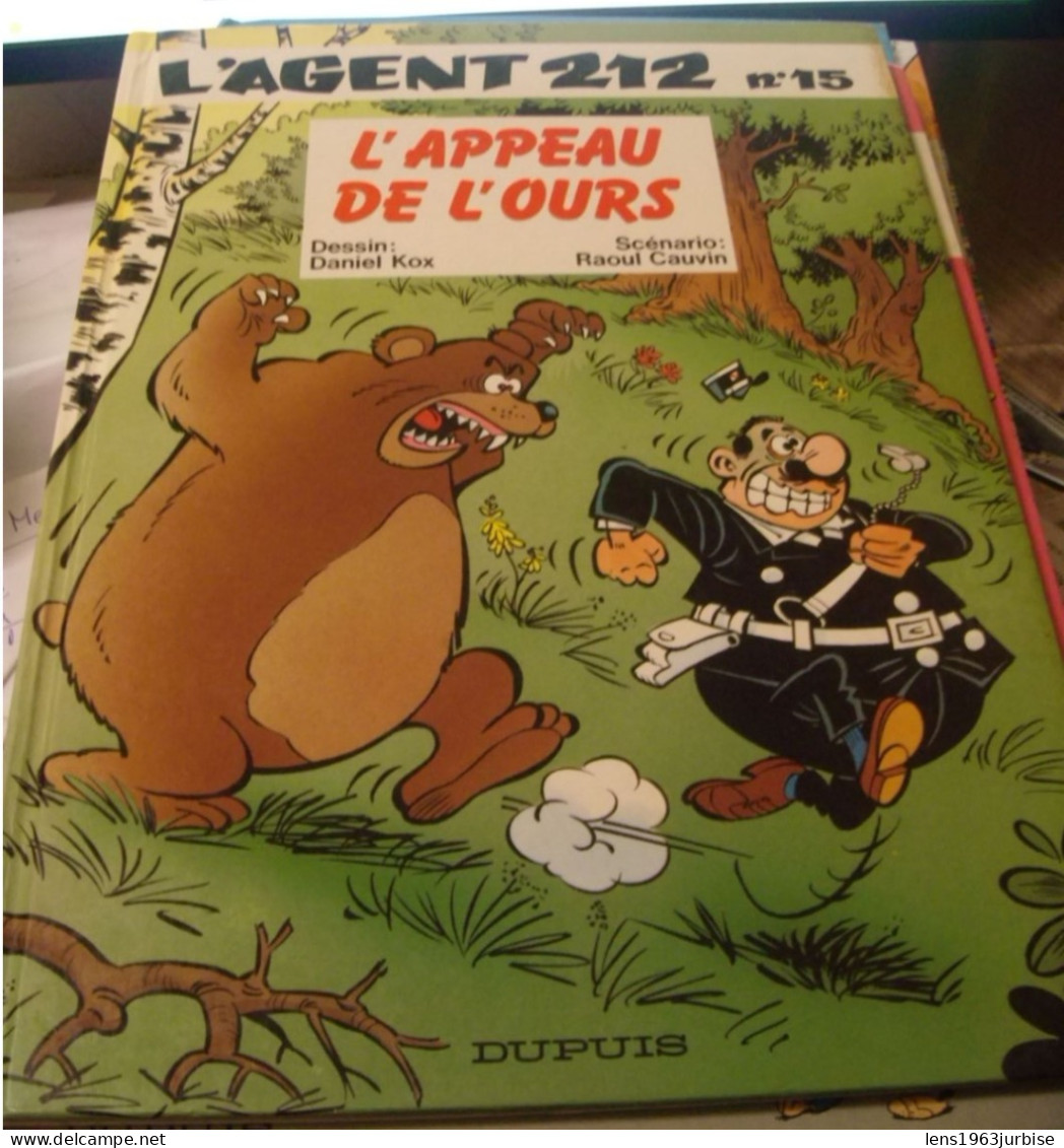 L'agent 212 , N° 15 , L'appeau De L'ours  , Kox + Cauvin , Dupuis ( 1993 ) Trace De Bic Nom - Agent 212, L'