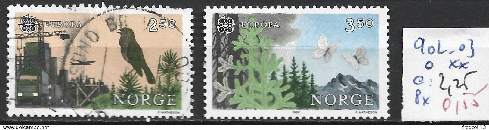 NORVEGE 902-03 Oblitéré & ** Côte 2.25 € - Usados