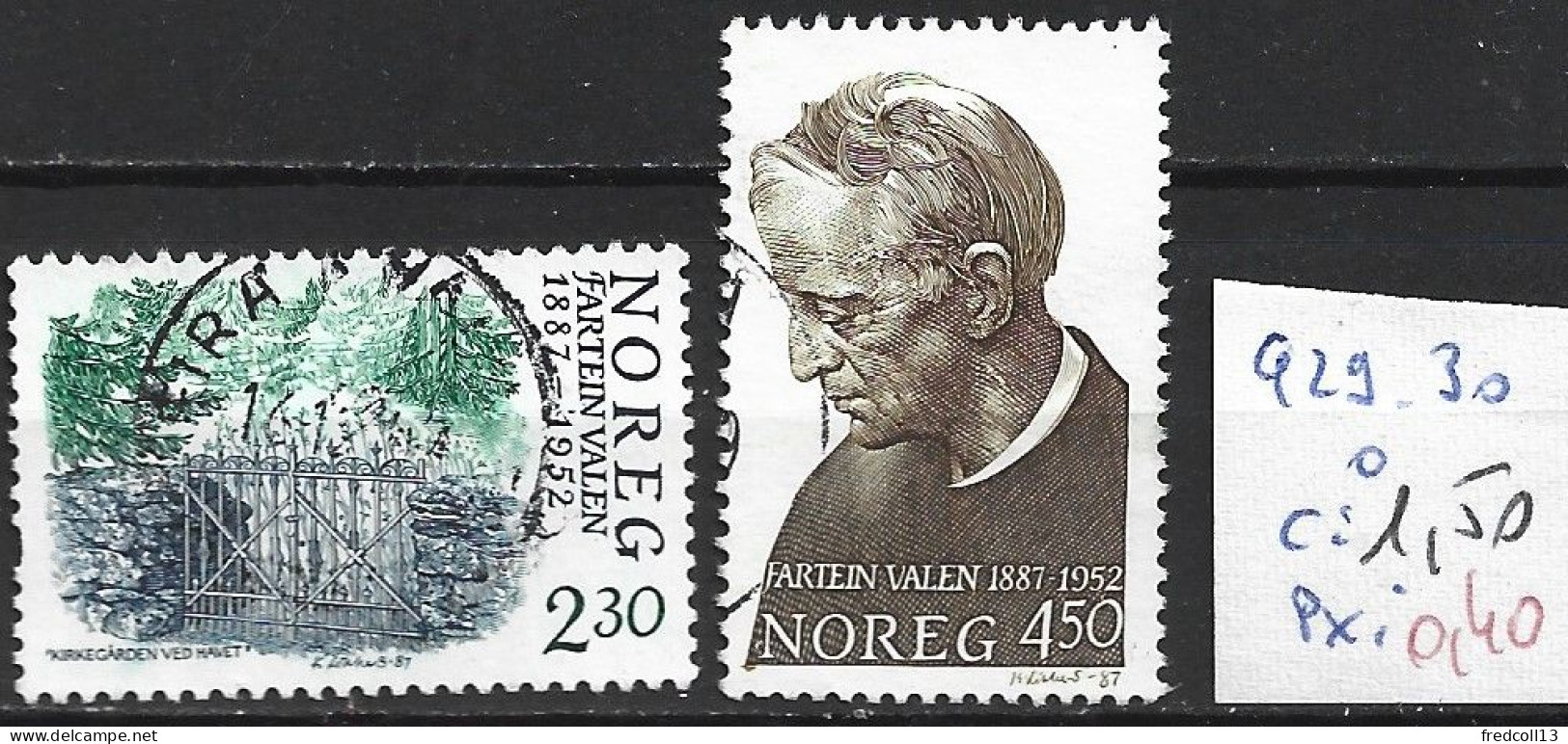 NORVEGE 929-30 Oblitérés Côte 1.50 € - Usados