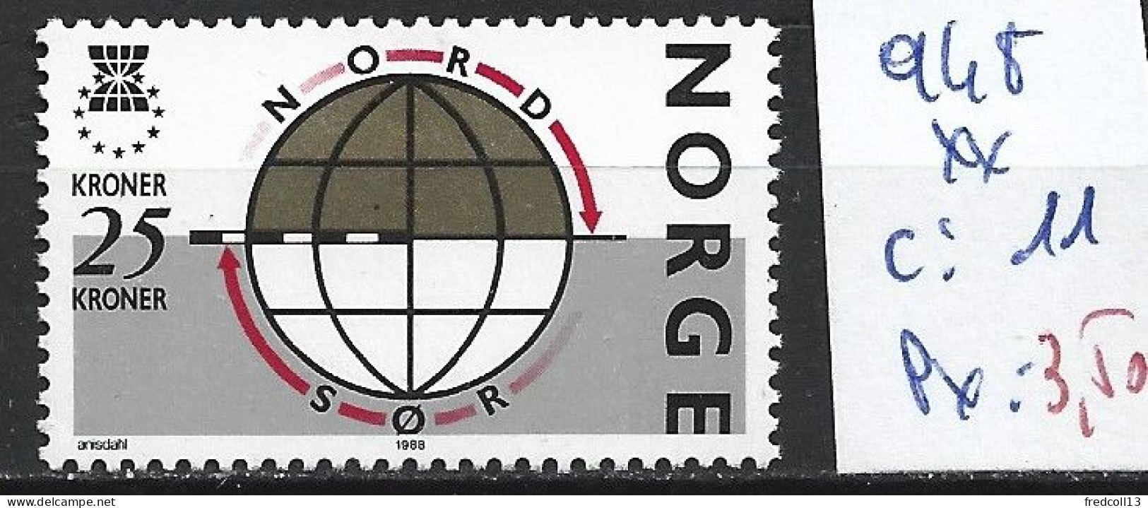 NORVEGE 948 ** Côte 11 € - Unused Stamps