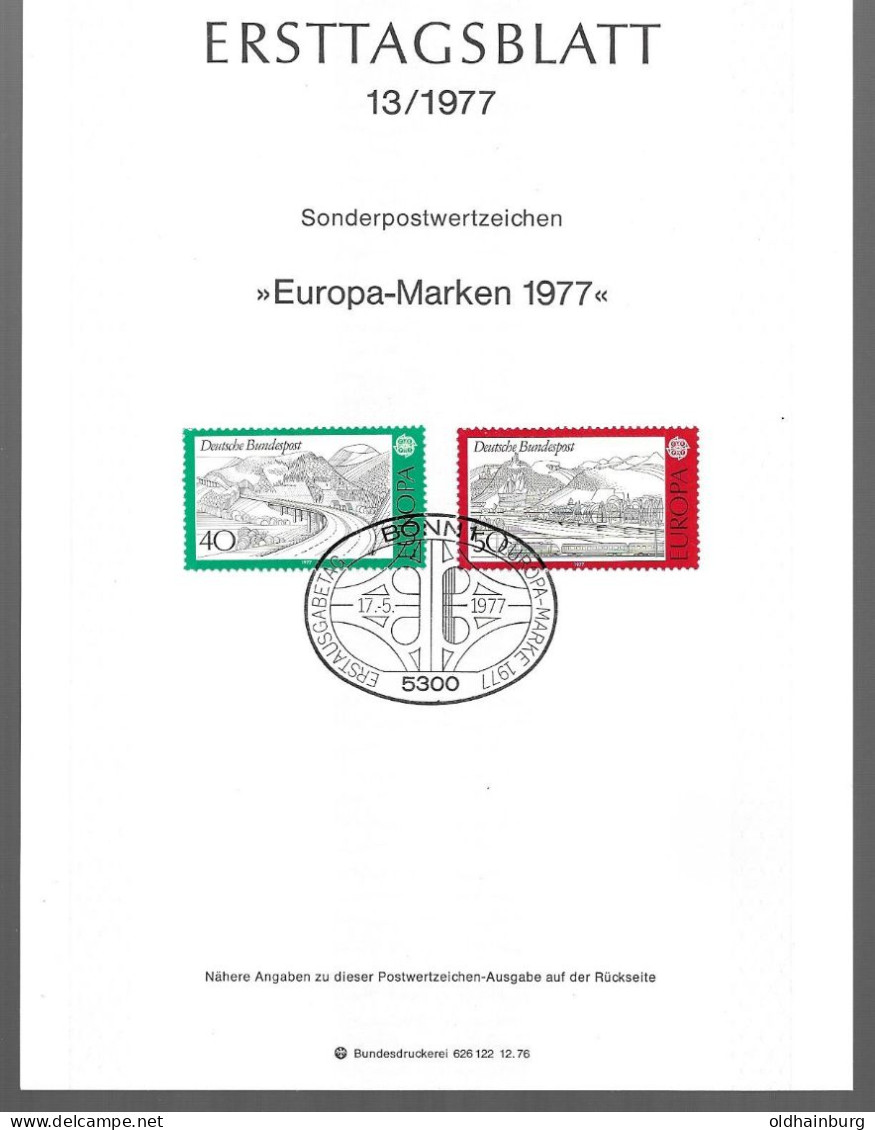 0542d: BRD- ETB 1977, Cept- Ausgaben - 1977