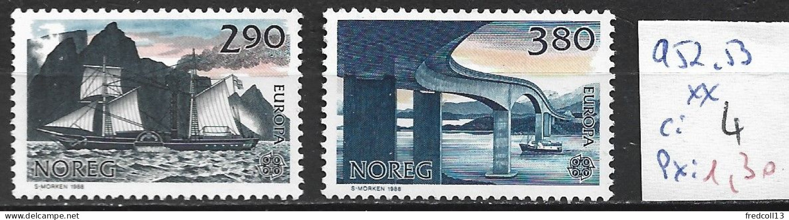 NORVEGE 952-54 ** Côte 4 € - Nuevos