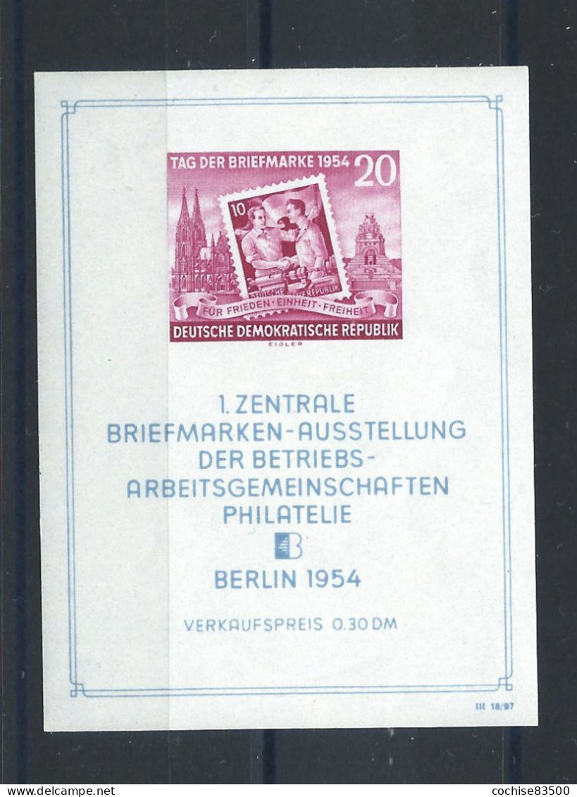 Allemagne RDA Bloc N°4** (MNH) 1954 - Journée Du Timbre - 1950-1970