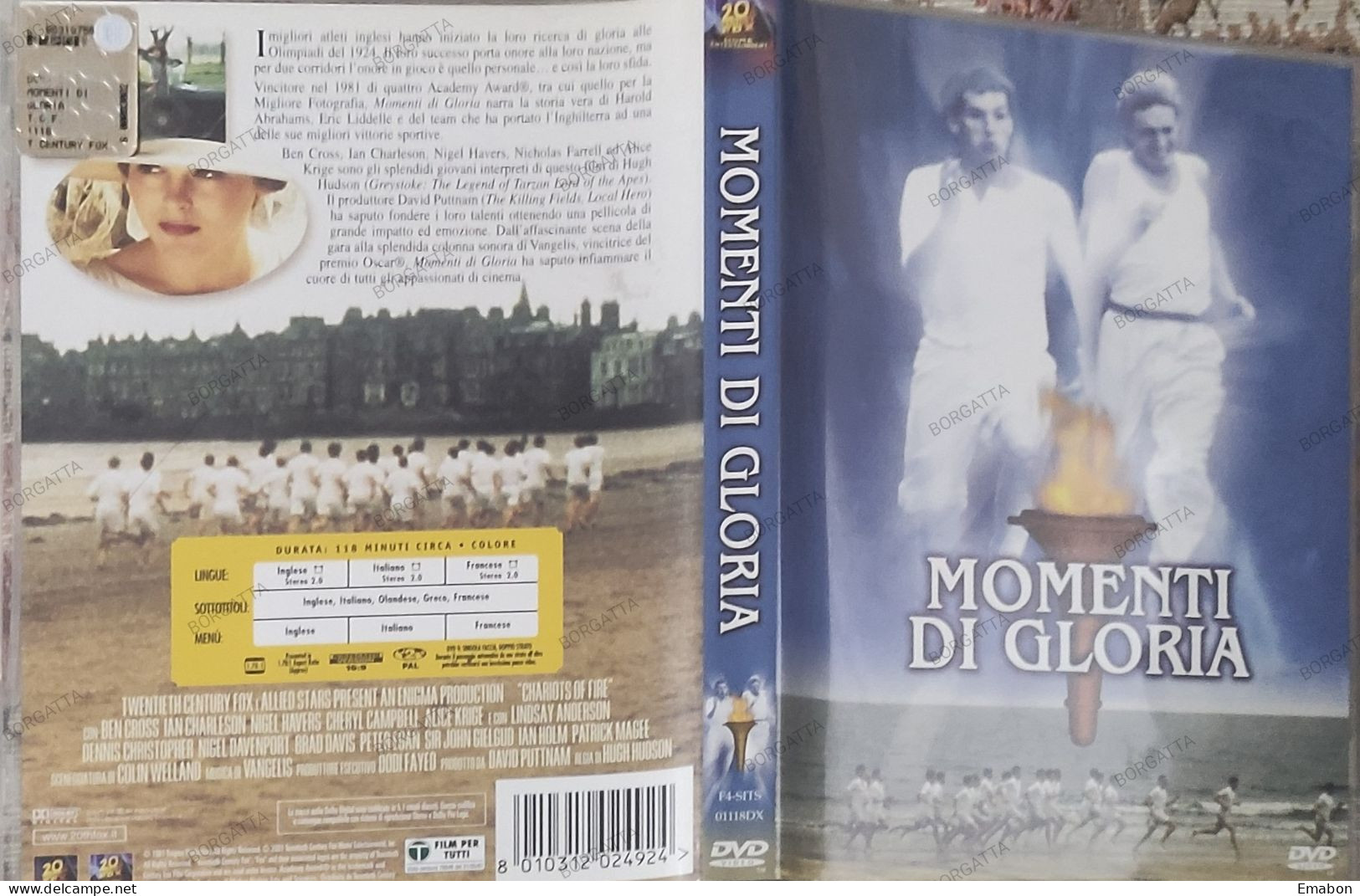 BORGATTA - DRAMMA - Dvd  " MOMENTI DI GLORIA  " HUGH HUDSON, BEN CROSS - PAL 2 - 20THFOX 2001 -  USATO In Buono Stato - Drame