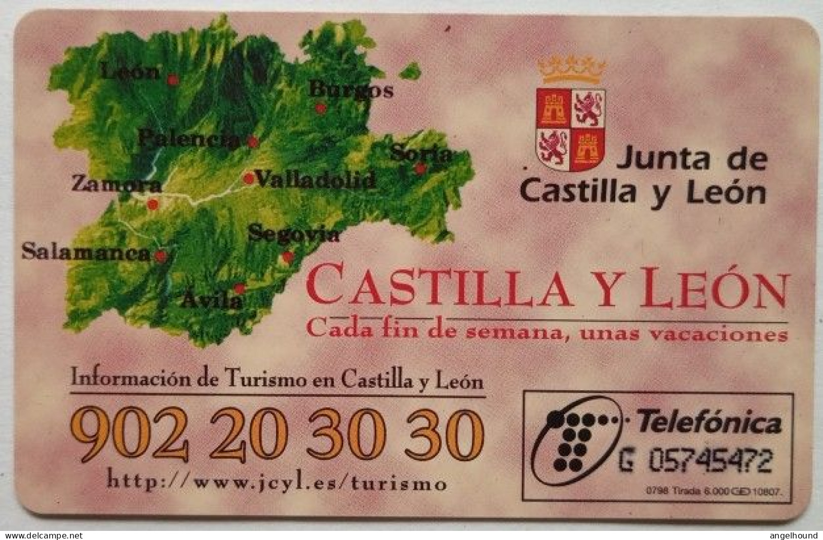 Spain 250 Pta. Chip Card -  Castilla Y Leon ( Lago ) - Emissioni Di Base