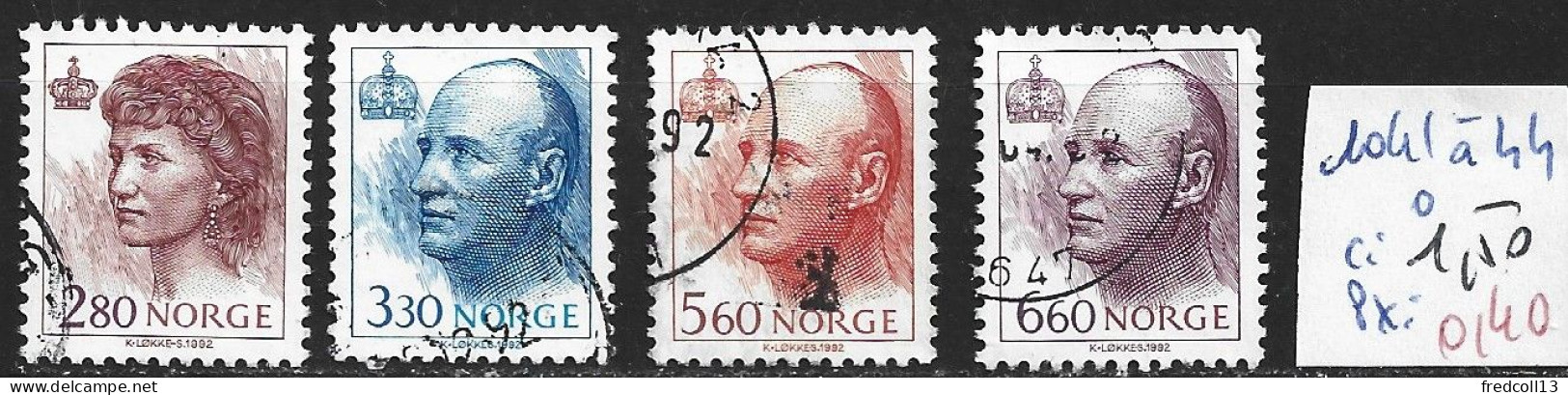 NORVEGE 1041 à 44 Oblitérés Côte 1.50 € - Oblitérés