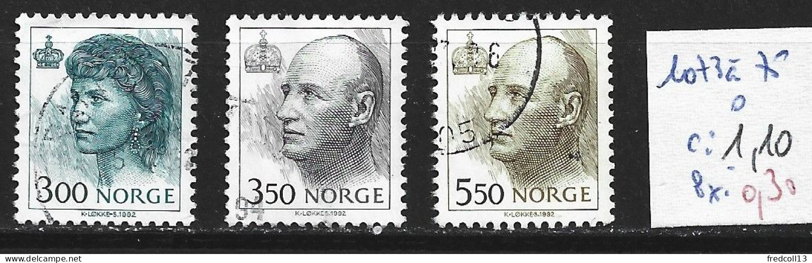 NORVEGE 1073 à 75 Oblitérés Côte 1.10 € - Used Stamps