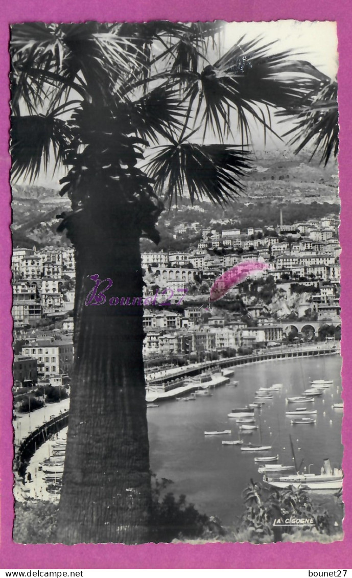 CPSM MONACO - Le Port Et La Condamine Voyagé 1956 TAMPON MONACO ROSE 19 AVRIL 1956  - Haven