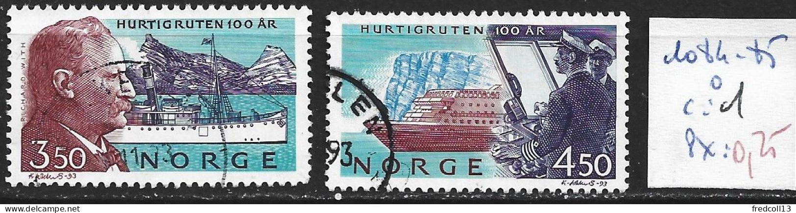 NORVEGE 1084-85 Oblitérés Côte 1 € - Oblitérés