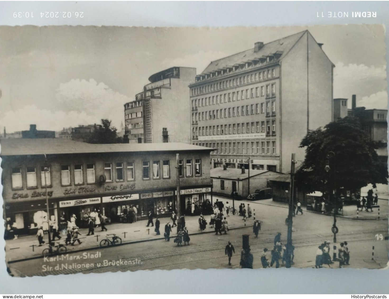 Karl-Marx-Stadt, Str.d.Nationen/Brückenstr., Vor Abriss U. Neubau , 1957 - Chemnitz (Karl-Marx-Stadt 1953-1990)