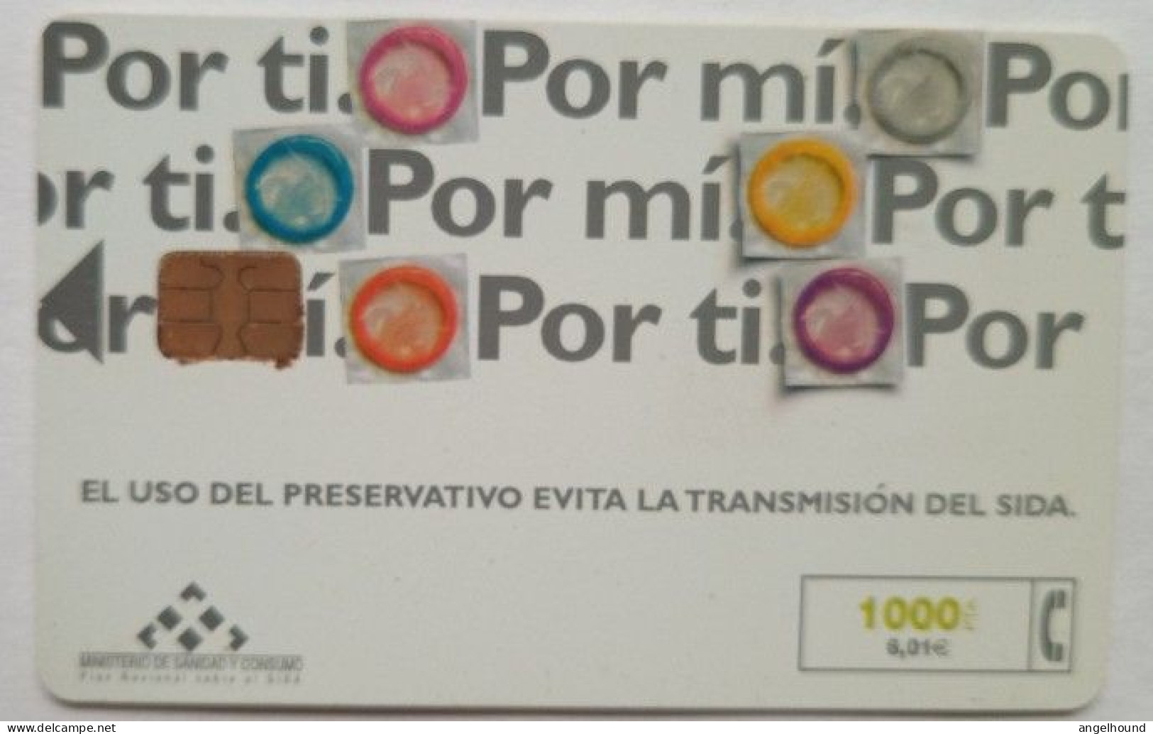 SWpain 1000 Pta. Chip Card - Por Ti , Por Mi  ( Aids ) - Basisuitgaven