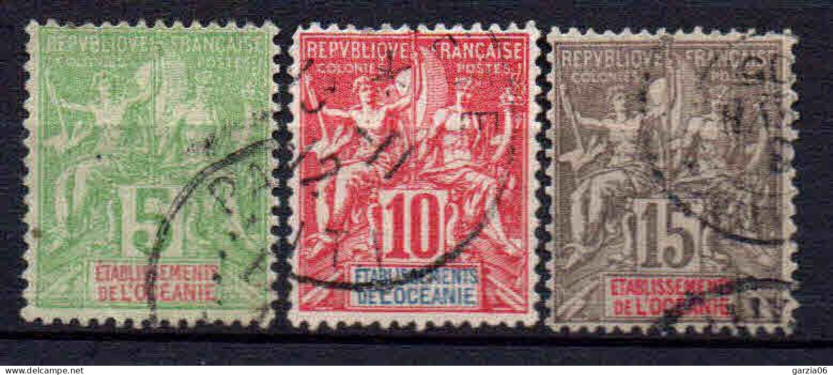 Océanie - 1900 - Type Sage   - N° 14 à 16 - Oblit - Used - Used Stamps