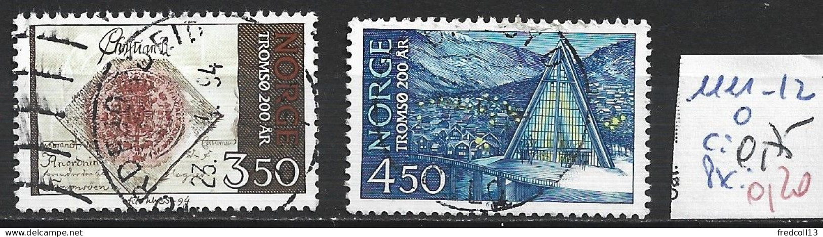 NORVEGE 1111-12 Oblitérés Côte 0.75 € - Usati