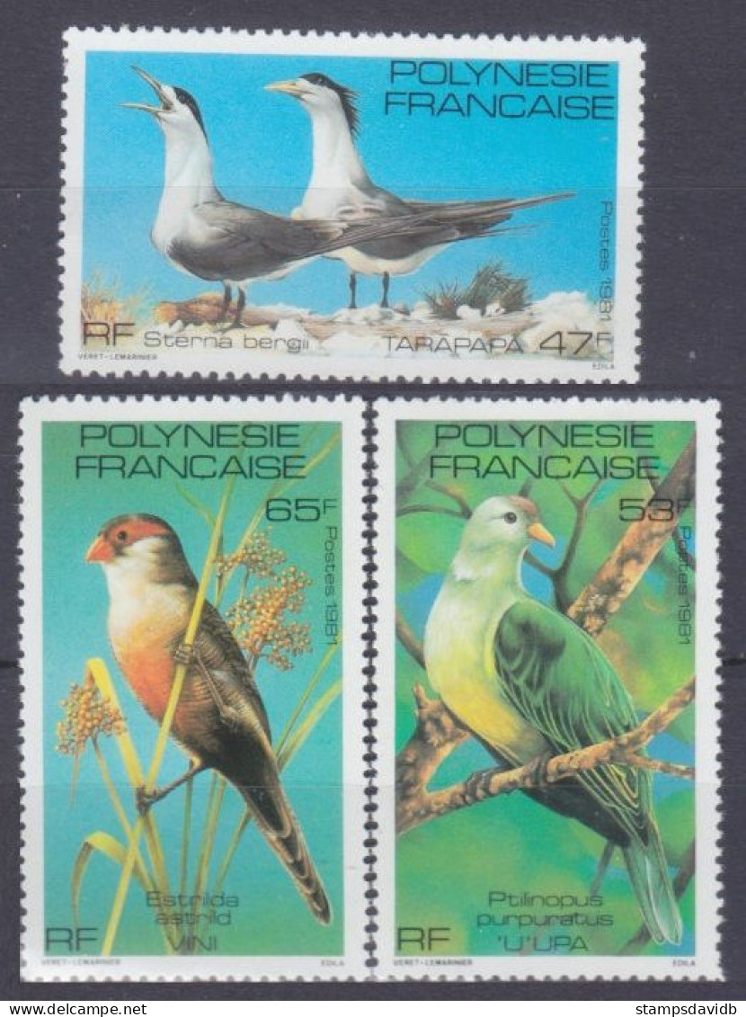 1981 French Polynesia 333-335 Birds 7,00 € - Palmípedos Marinos