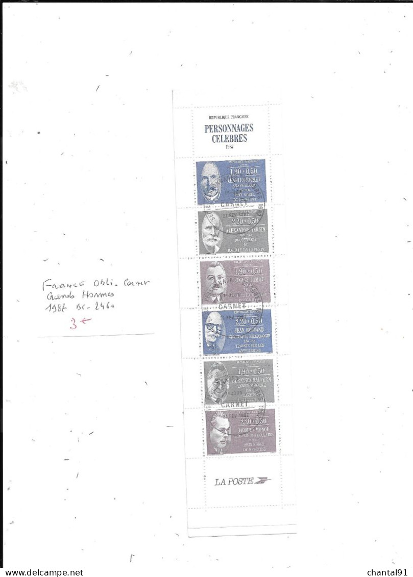 FRANCE N° BC 2460 OBL GRANDS HOMMES 1987 - Personen