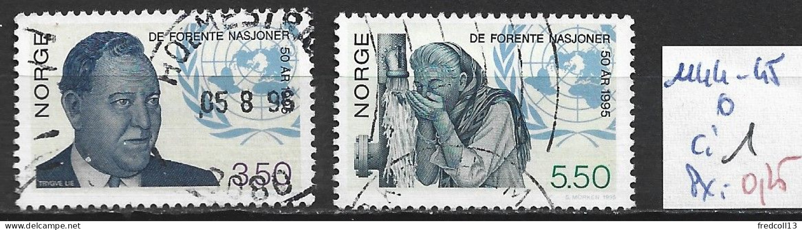 NORVEGE 1144-45 Oblitérés Côte 1 € - Oblitérés