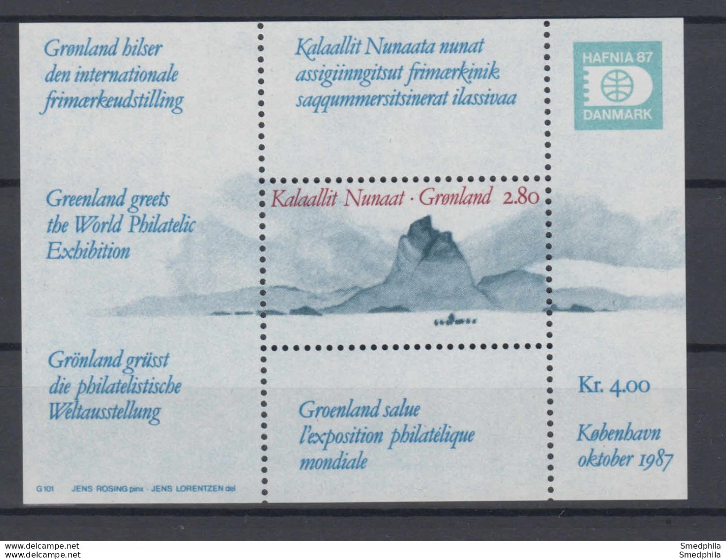 Greenland 1987 - Michel Block 2 MNH ** - Blocchi