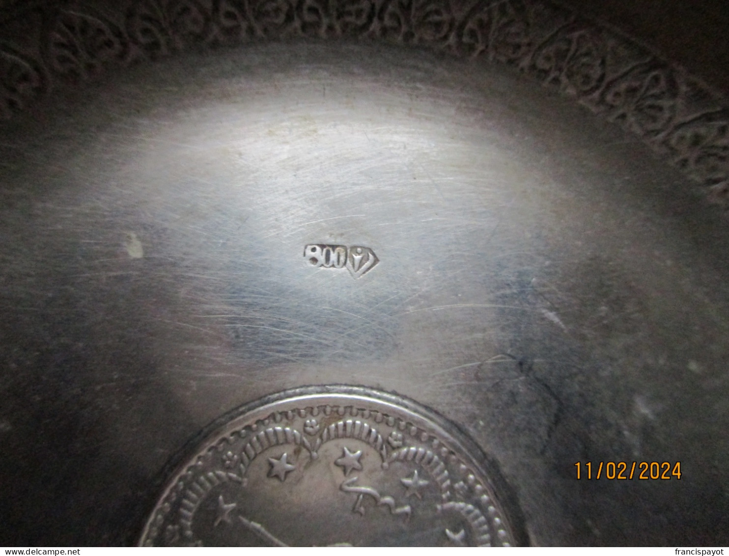 Sous Verres, Argent 800 Avec Pièce Ottomane De 5 Kurush 1327/4, 1328/4 (vente à La Pièce) - Silverware