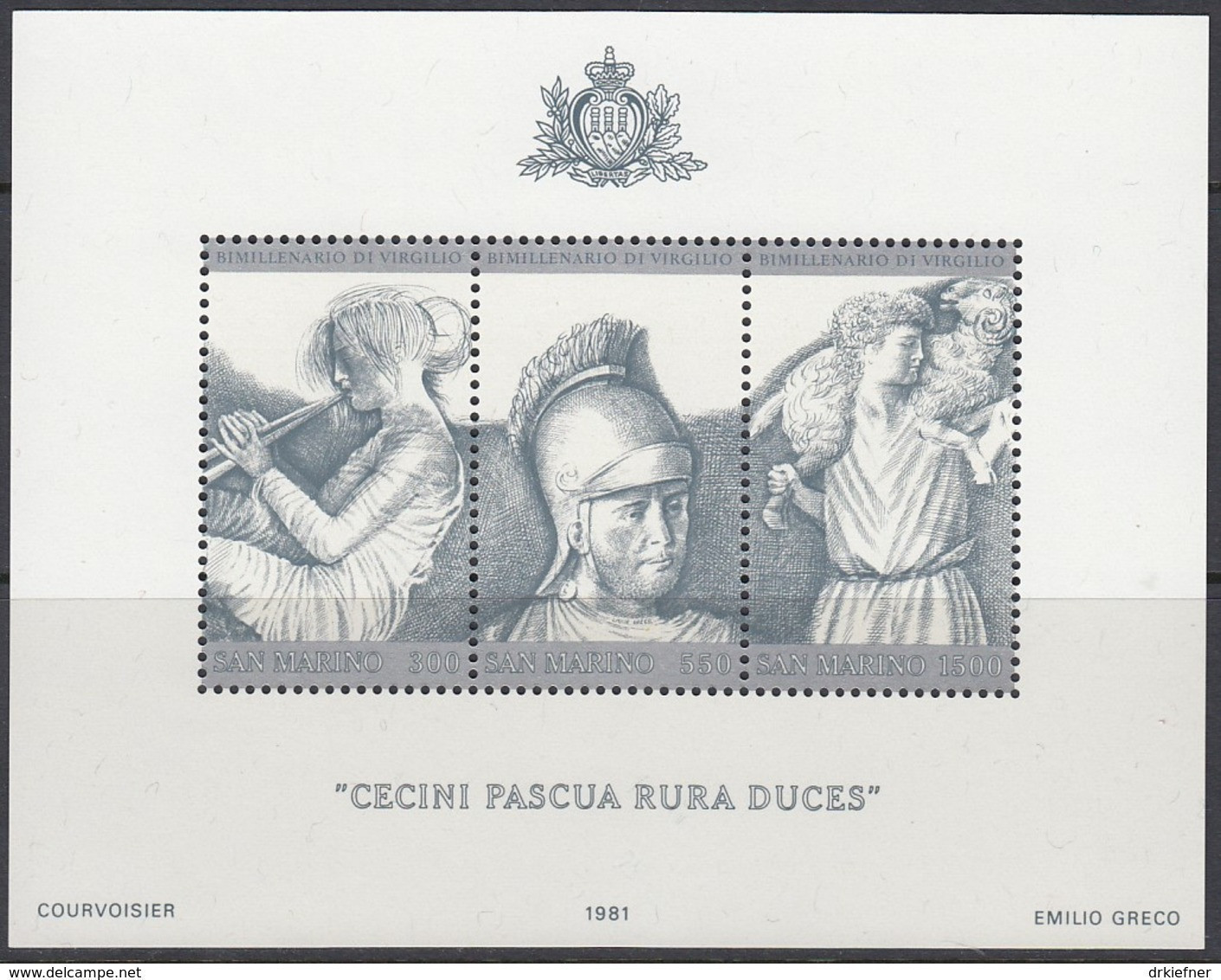 SAN MARINO  Block 8, Postfrisch **, 2000. Todestag Von Vergil, 1981 - Blocs-feuillets