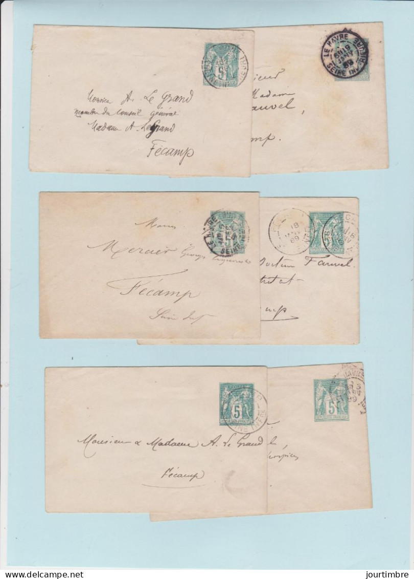 24010 Lot De Lettres Entier Postal - Enveloppes Types Et TSC (avant 1995)