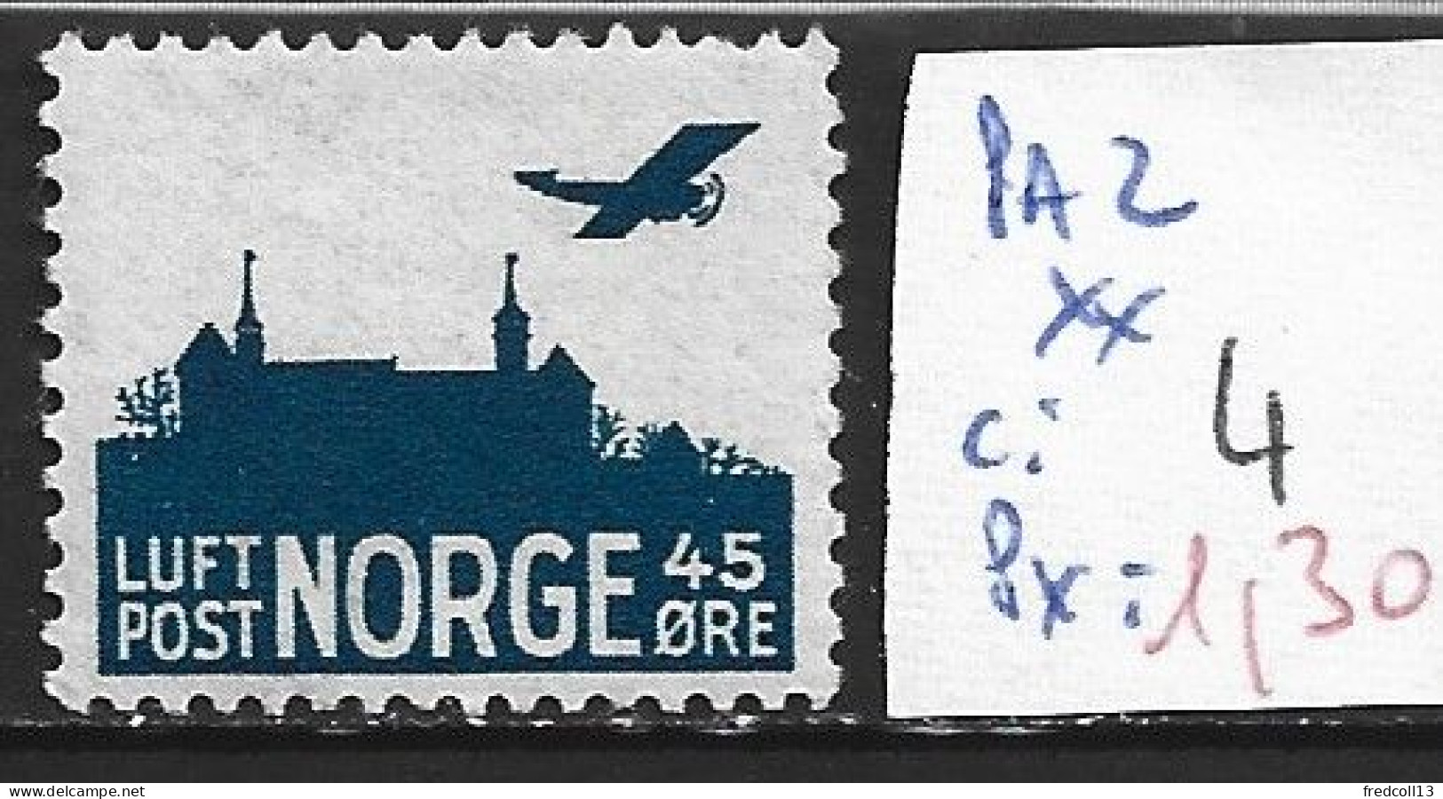 NORVEGE PA 2 ** Côte 4 € - Ungebraucht