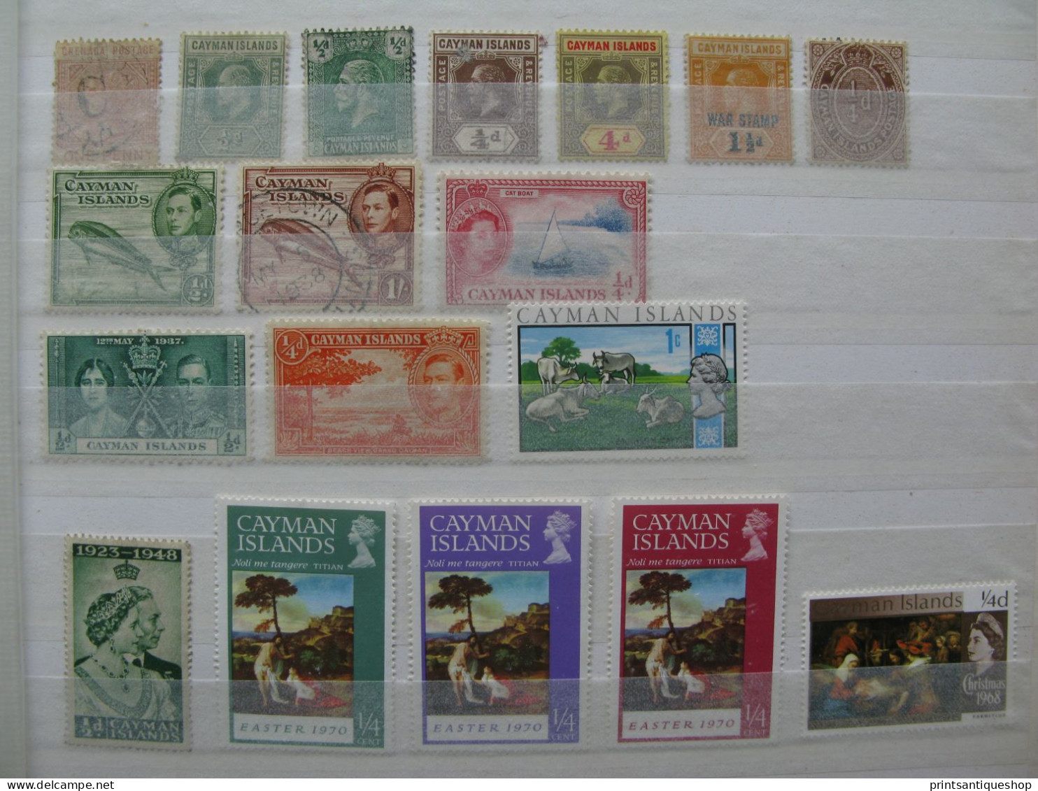 Lot 18 Stamps CAYMAN ISLANDS 1917(War Stamp - King George V) - Caimán (Islas)