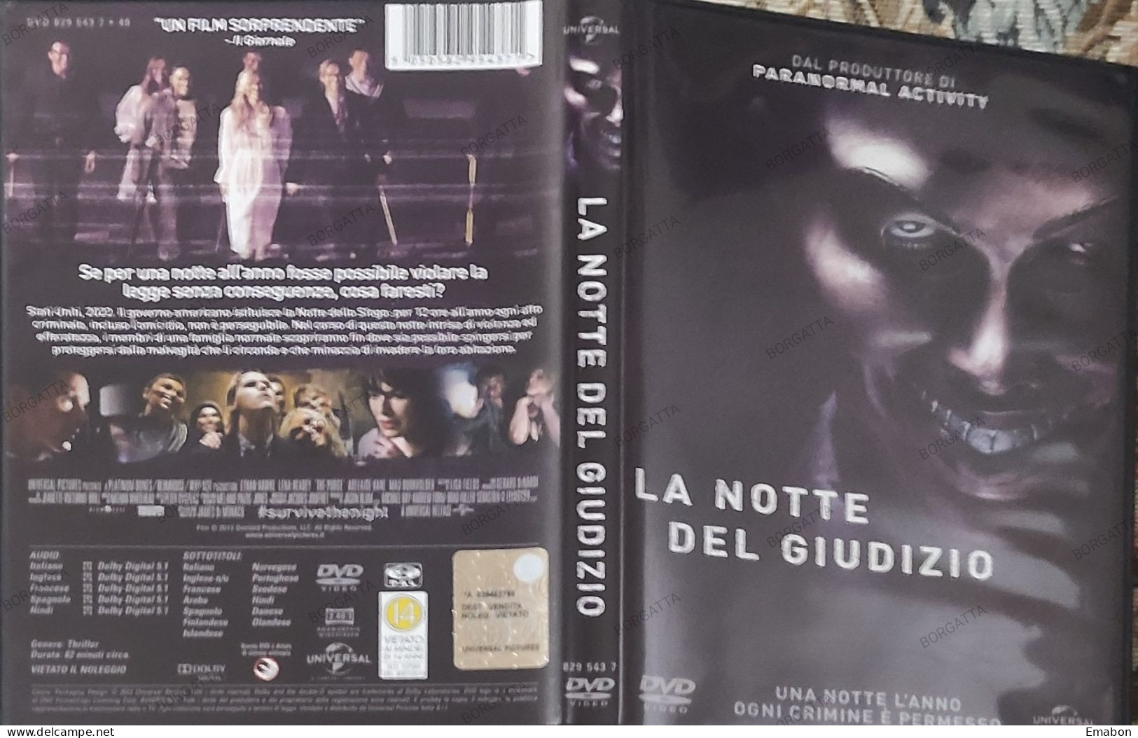 BORGATTA - DRAMMA - Dvd  " LA NOTTE DEL GIUDIZIO "ETHAN HAWKE,- PAL 2 - UNIVERSAL 2013-  USATO In Buono Stato - Drame