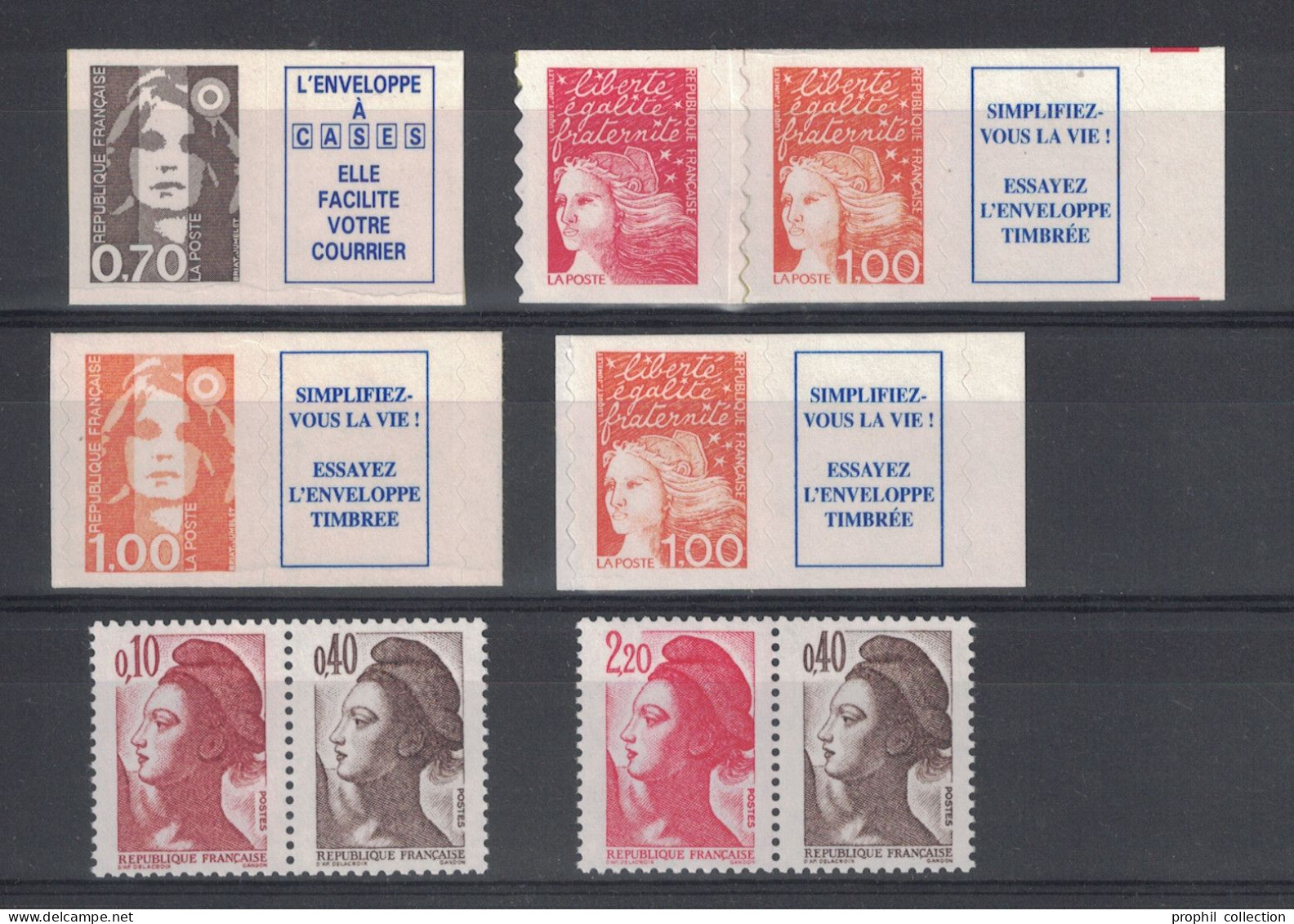 LOT De TIMBRES NEUFS ** De CARNET Avec MARIANNE DE BRIAT LUQUET LIBERTÉ N° 2824 3009 3101 2376b 2179a - Sonstige & Ohne Zuordnung