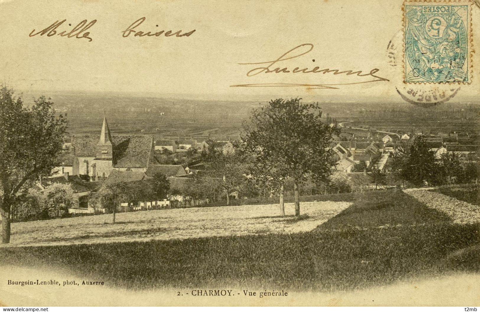 CPA CHARMOY (Yonne) - Vue Générale - Charmoy