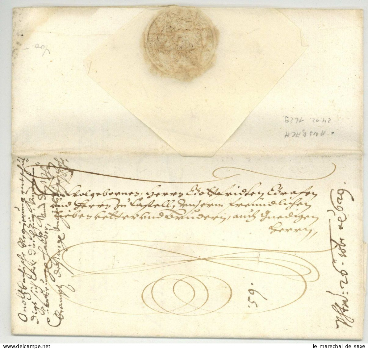 30jähriger Krieg Friedrich Zu Solms-Laubach (1574-1649) Autograph Ansbach 1629 Wiesenbronn Kitzingen - Historische Personen