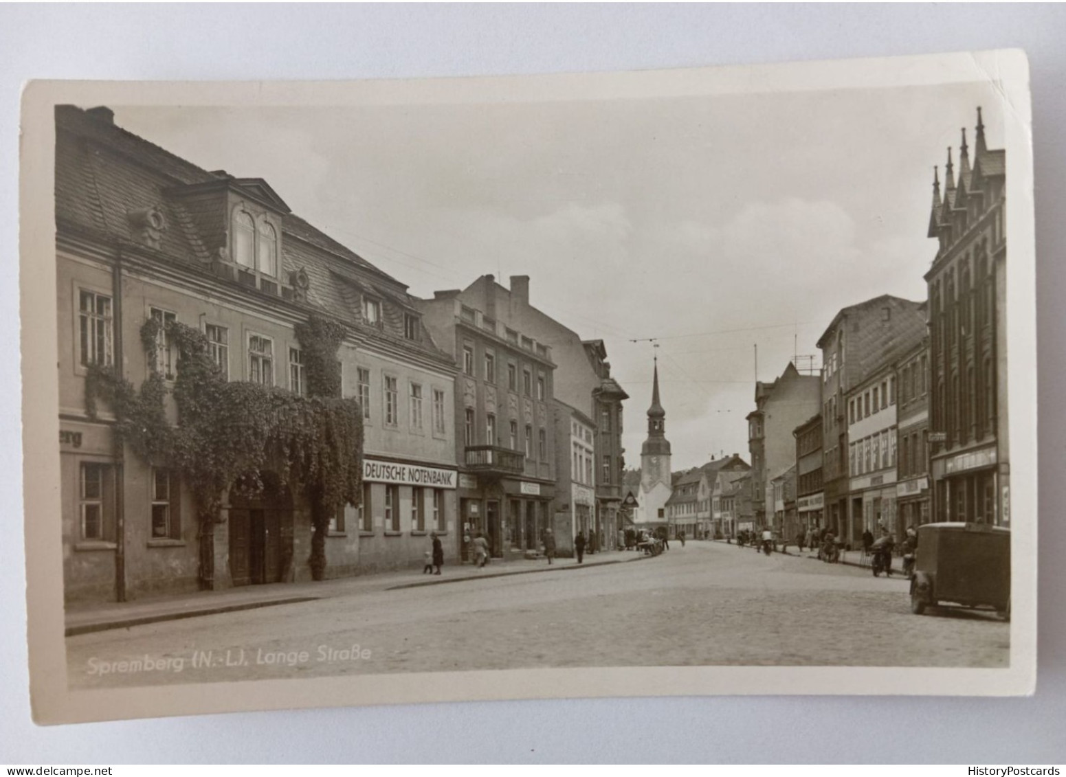 Spremberg N.L., Lange Straße, Geschäfte, Notenbank, 1953 - Spremberg